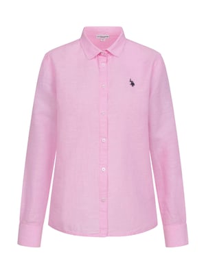 U.S. Polo Assn. dames linnen blouse van linnen-katoenmix