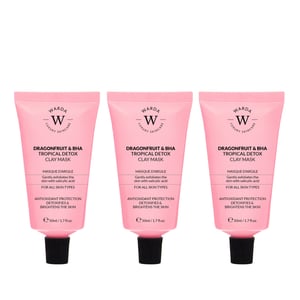 3 x DRAGONFRUIT & BHA TROPICAL DETOX CLAY MASK 50ml