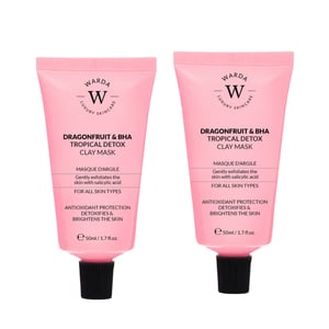 2 x DRAGONFRUIT & BHA TROPICAL DETOX CLAY MASK 50ml