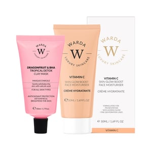 SKIN HYDRATION BOOST HYALURONIC ACID MOISTURISER 50ml + DRAGONFRUIT & BHA TROPICAL DETOX CLAY MASK 50ml