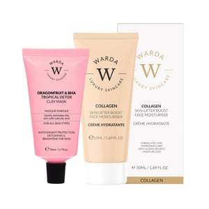 SKIN LIFTER BOOST COLLAGEN MOISTURISER 50ml + DRAGONFRUIT & BHA TROPICAL DETOX CLAY MASK 50ml