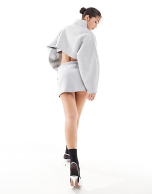 ASOS DESIGN kjol i kolgrå