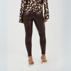 Women's Brave Soul Faux leather Trousers in Dark Chocolate