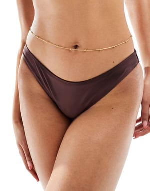 Cotton On bikiniunderdel i brun glans