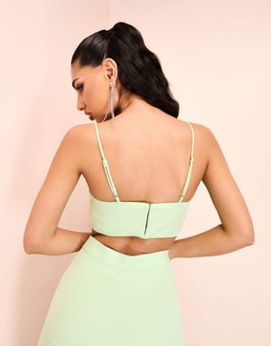 ASOS LUXE co-ord skräddarsydd bralette i grön
