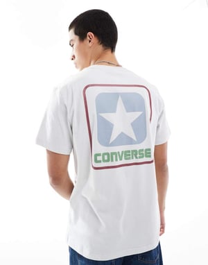 Converse side logo t-shirt in grey