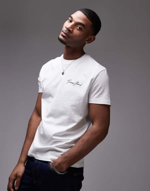 Tommy Jeans new york coffee back print t-shirt in white