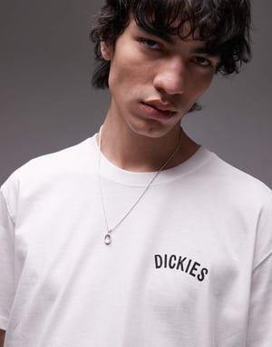 Dickies snake graphic back print t-shirt in white