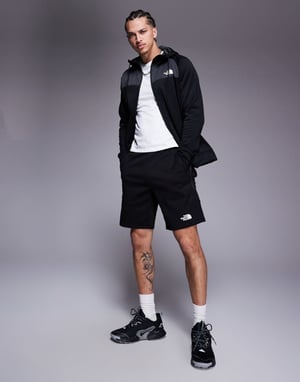 The North Face Mountain Athletics tech fleece shorts in black