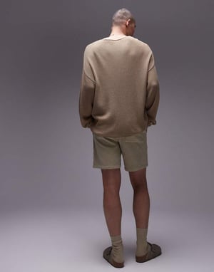 Topman texturerade shorts i sten