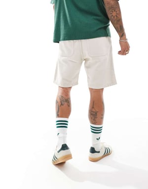 Jack & Jones denim shorts med dragsko i midjan i beige