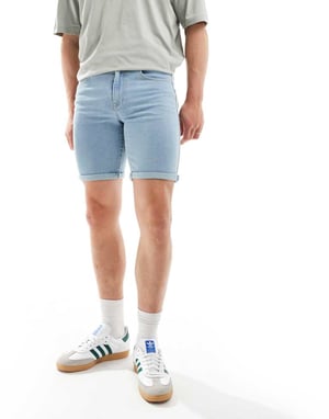 ONLY & SONS denimshorts i ljusblå