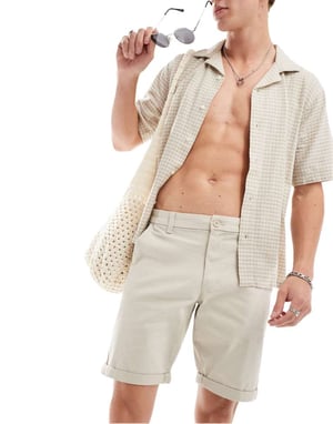 ONLY & SONS regular chino shorts i beige