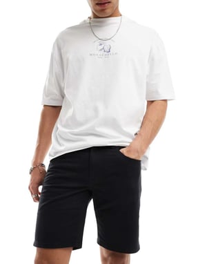 Ben Sherman slim fit 5-fickorsshorts i svart