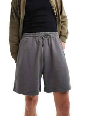 Veckodags avslappnad passform jersey shorts i off-black