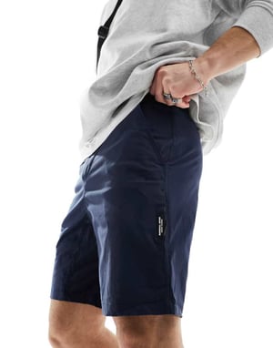 Marshall Artist zip sidoficka shorts i marinblå