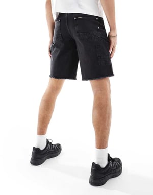 Sixth June arbetsshorts i denim i svart