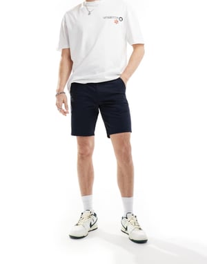 Farah Hawk Chino Short i marinblå