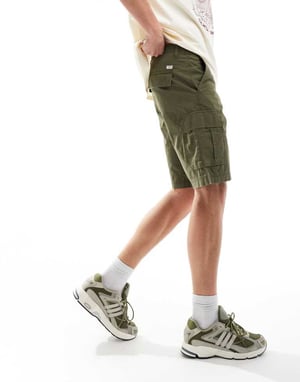 Jack & Jones 2-pack cargoshorts i svart och khaki