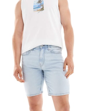 ONLY & SONS regular fit denimshorts i ljusblå tvätt