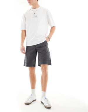 Jack & Jones cargo shorts i mörkgrått
