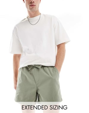 ASOS DESIGN chinoshorts i salviagrön