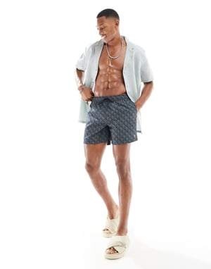 Farah colbert monogram badshorts i grön