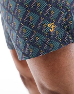 Farah colbert monogram badshorts i grön