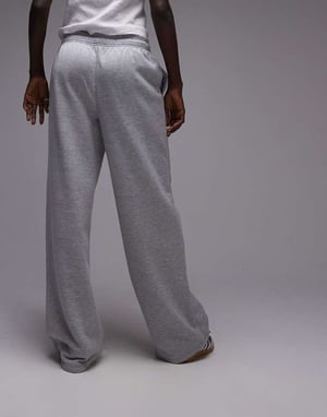 Topshop straight leg jogger in grey marl