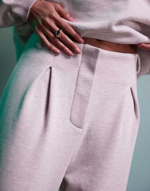 ASOS DESIGN co-ord heavyweight jogger in oatmeal