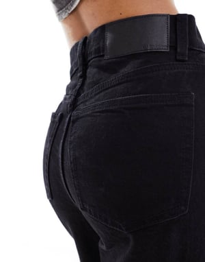 ASOS DESIGN Tall ankle grazer straight leg jean in black - BLACK