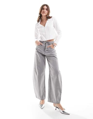 Miss Selfridge poplin skjorta med figursydd passform i vitt