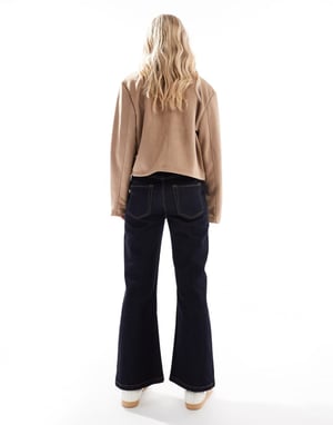 Miss Selfridge Petite flare wide leg jean in indigo