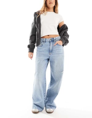 Cotton On super baggy jean in sea blue