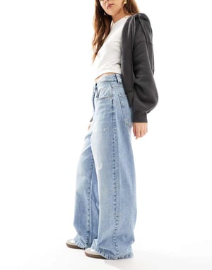 Cotton On super baggy jean in sea blue