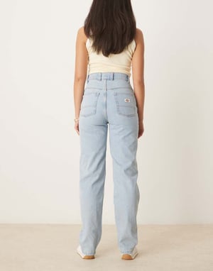 Dickies Thomasville high waisted relaxed fit jeans in blue denim