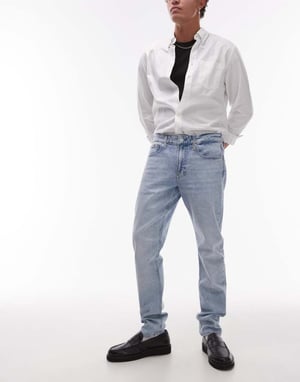 Calvin Klein Jeans slim tapered jeans in light wash