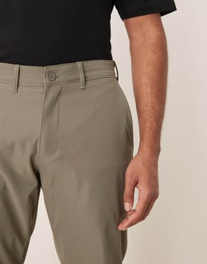 Abercrombie & Fitch straight leg tailored trousers in olive