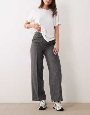 Miss Selfridge tailored wide leg trouser in grey