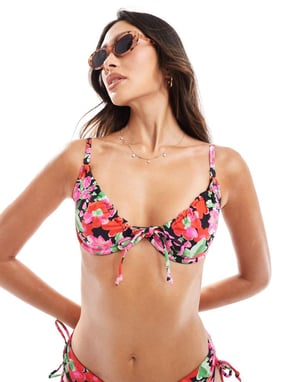 Boux Avenue blommig bh-topp med underwire