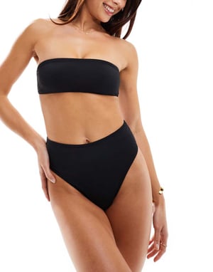 Cotton On bandeau bikiniöverdel svart