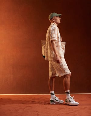 ASOS DESIGN matchande panelerad virkade skjorta i ecru
