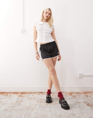 COLLUSION textured shirt top in white