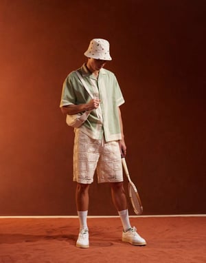 ASOS DESIGN oversized krage skjorta i snitt och sömnad i salvia