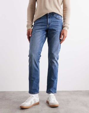 ASOS DESIGN slim jeans i mellanvattenblå