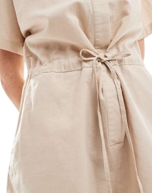 JJXX linne jumpsuit i beige