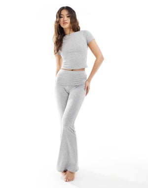 Missyempire matchande t-shirt-set i grått