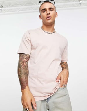Bolongaro Trevor standard bomulls t-shirt i ljusrosa