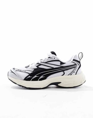 Puma Morphic trainers in off white and black