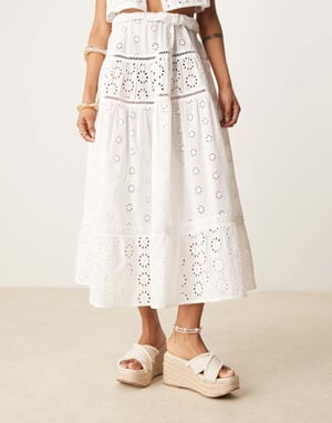 ASOS DESIGN Wide Fit Twirl cross strap wedges in natural